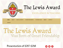 Tablet Screenshot of lewisaward.org